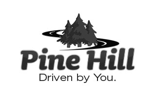 Pine Hill logo in gray scale